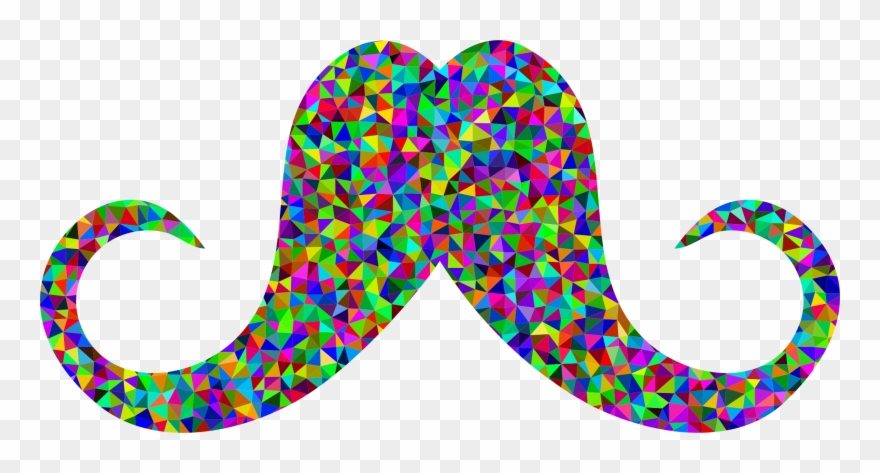 All Photo Png Clipart - Colorful Mustache Transparent Png