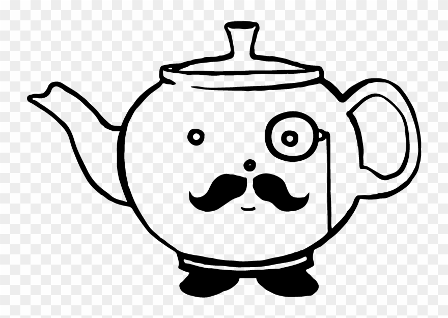 Handlebar Mustache At Getdrawings Com Free For - Teapot With Face Clipart - Png Download