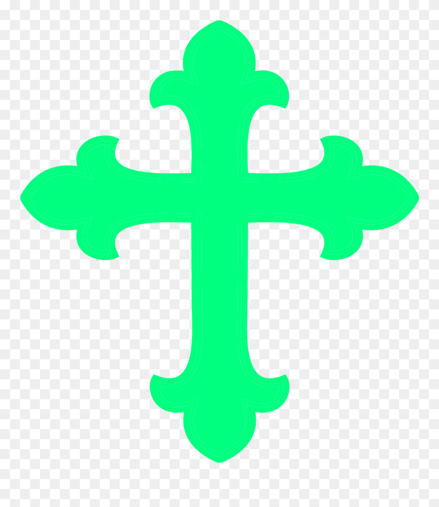Mint Clipart Green Cross - Gold Cross Clipart Png Transparent Png