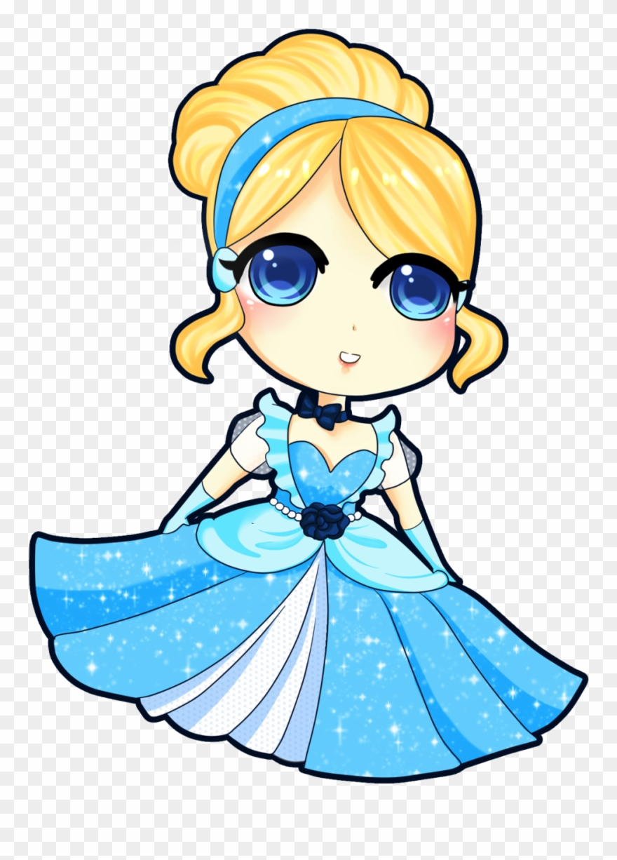 Chibi Cinderella By Rinadon - Disney Princess Chibi Png Clipart