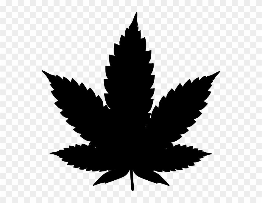 Graphic Freeuse Library Pot Silhouette At Getdrawings - Silhouette Marijuana Leaf Vector Clipart
