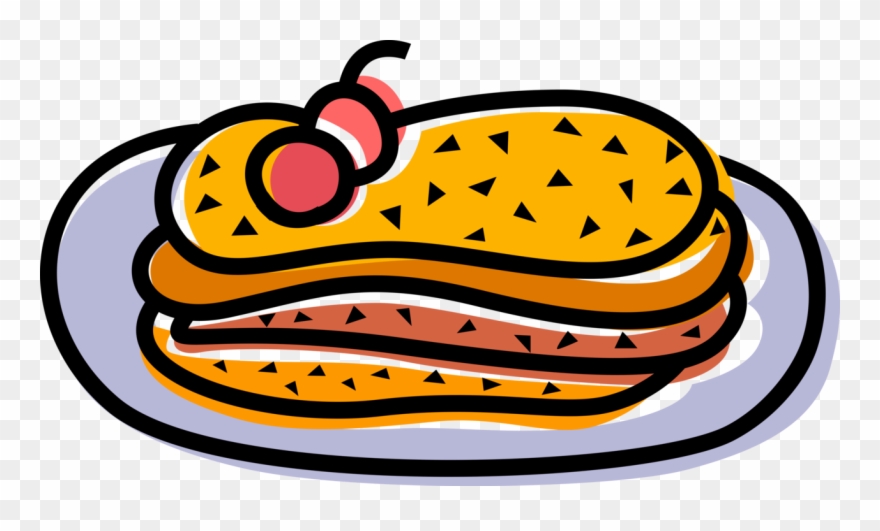 Vector Illustration Of Sandwich Sliced Cheese Or Meat Clipart