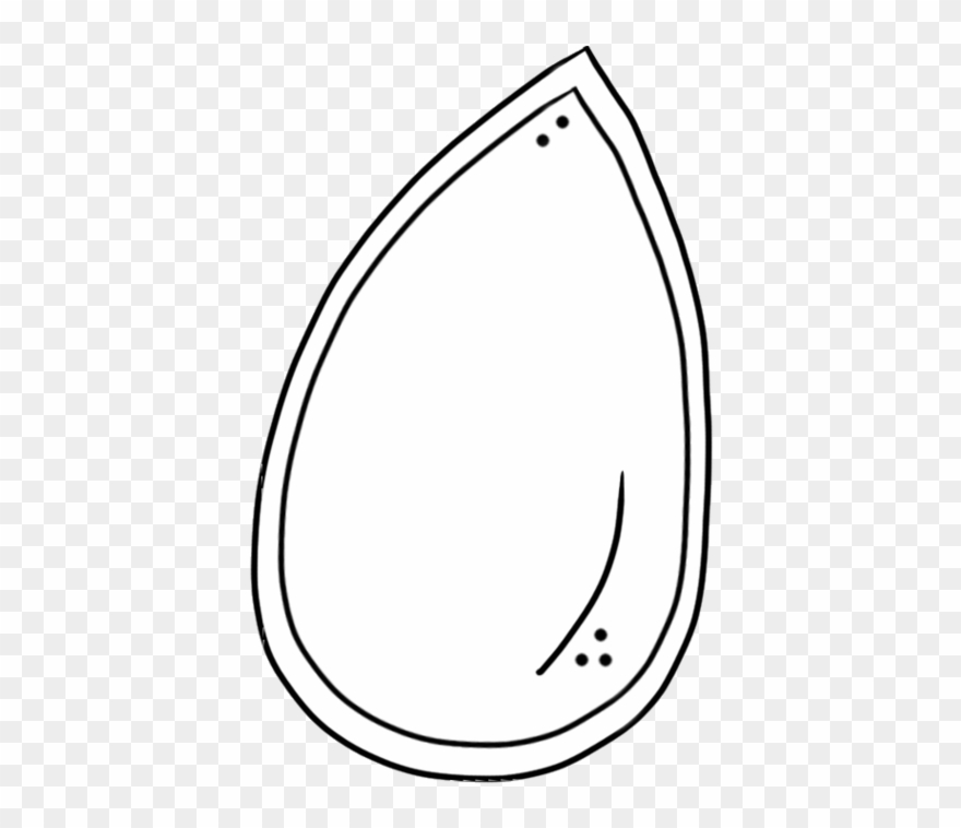 Pumpkin Seed Clip Art Black And White - Pumpkin Seed Clipart Black And White - Png Download