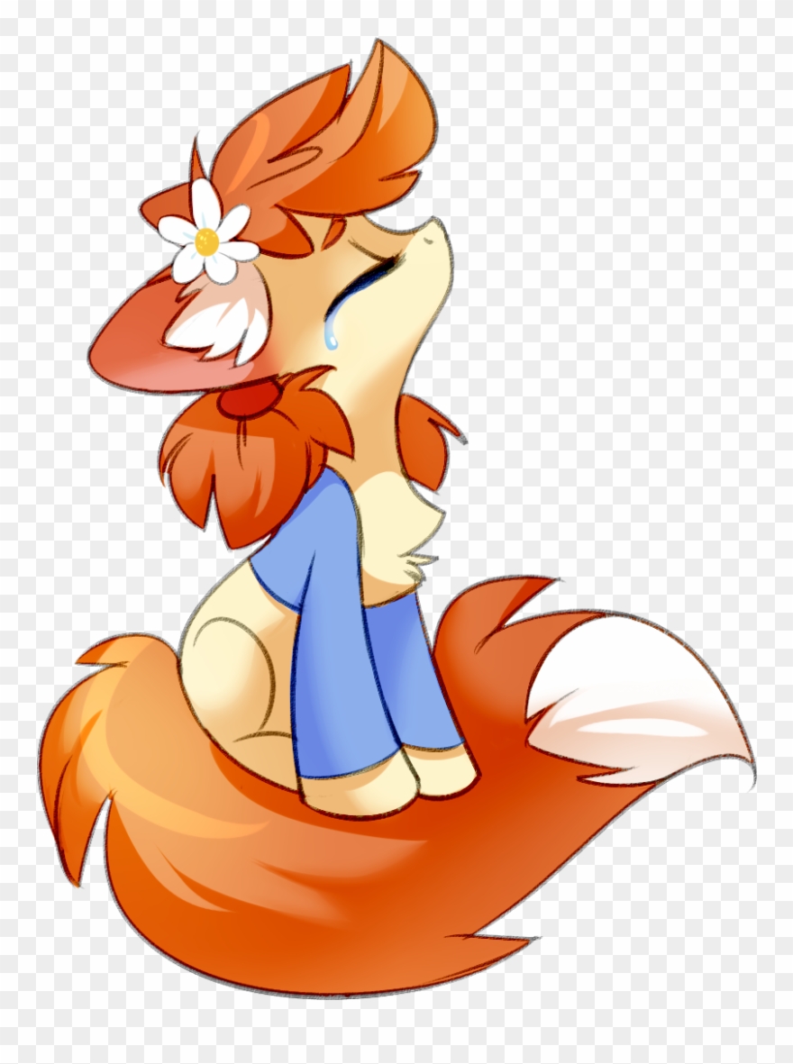 Tomatocoup, Chest Fluff, Crying, Cute, Eyes Closed, - Pony Fox Clipart