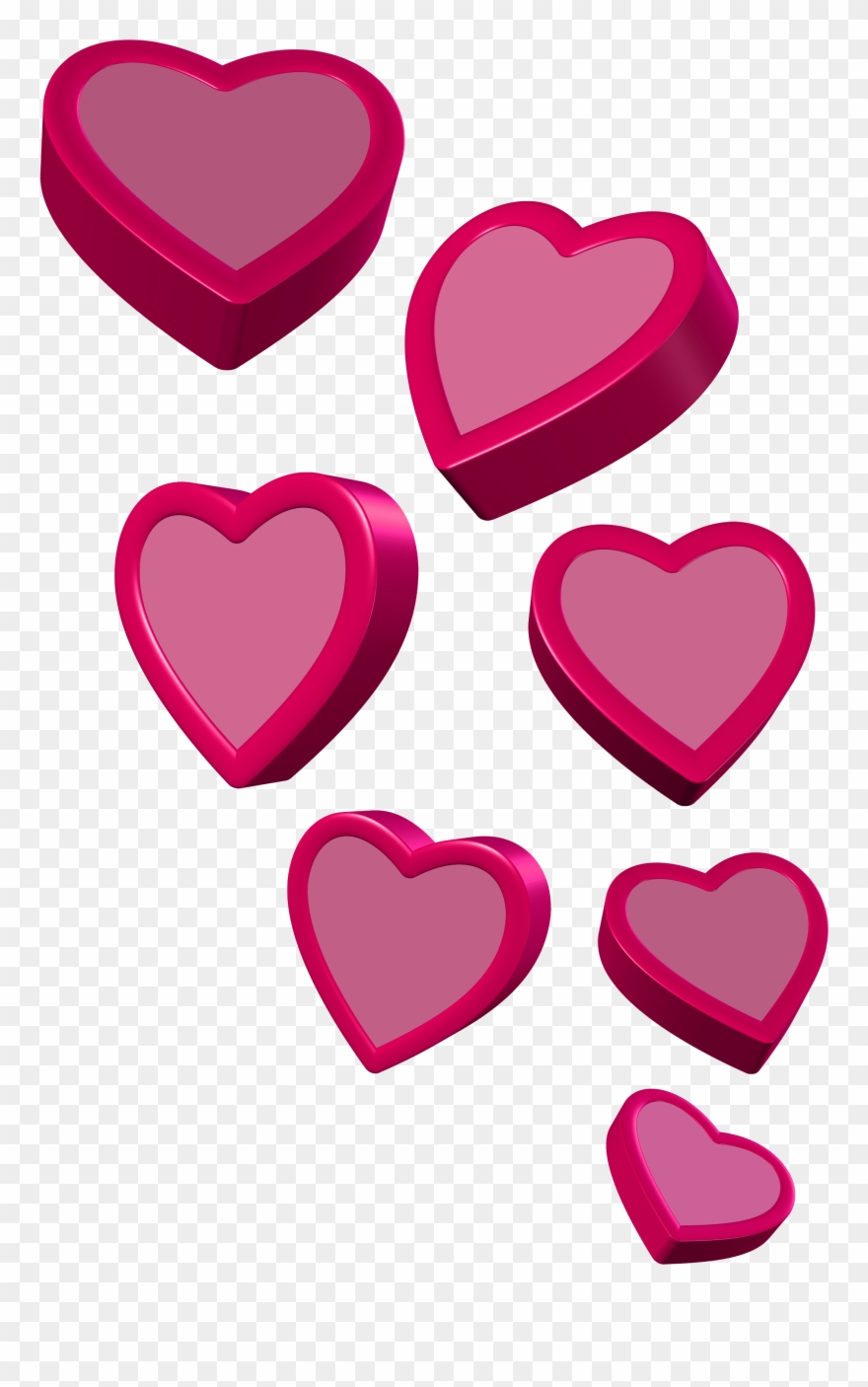 Love Hearts Png Pink Clipart