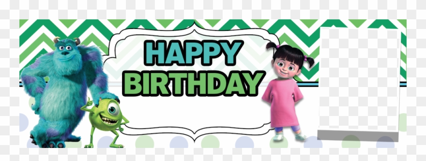Monster Inc Birthday Banners Clipart