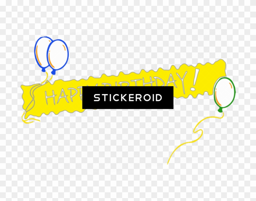 Happy Birthday Banner Pic - Yellow Happy Birthday Banner Shower Curtain Clipart