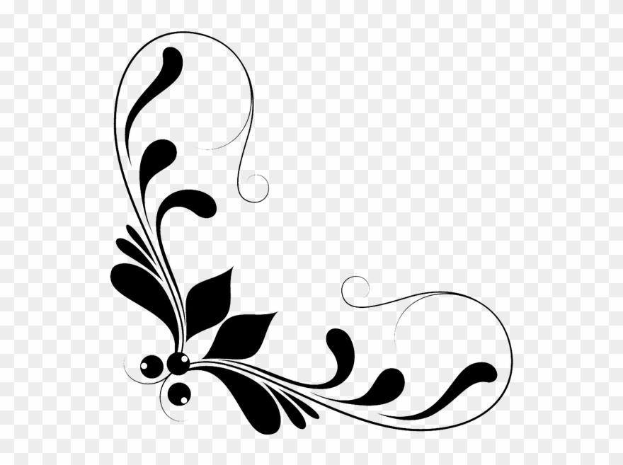 Decorative Divider Cliparts - Corner Line - Png Download