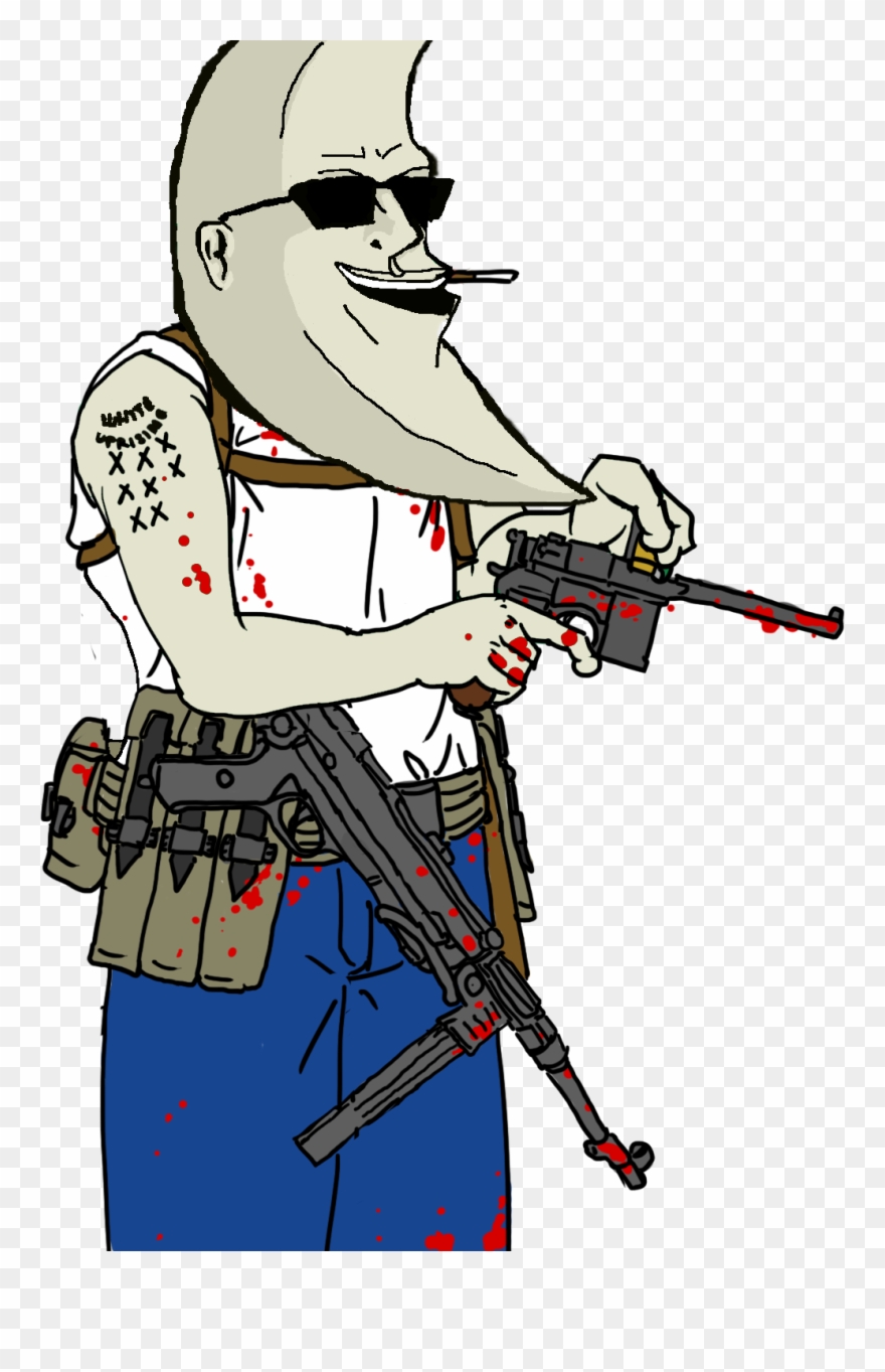 Post - Moon Man With Gun Clipart