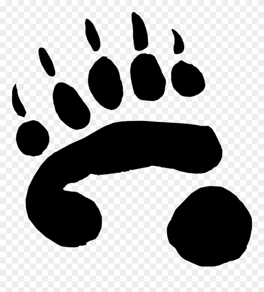 Panda Clipart Paw - Giant Panda Paw Print - Png Download