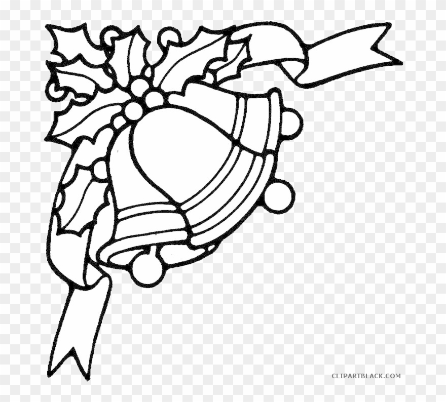 Page 9 Of - Christmas Bells Black And White Clipart - Png Download