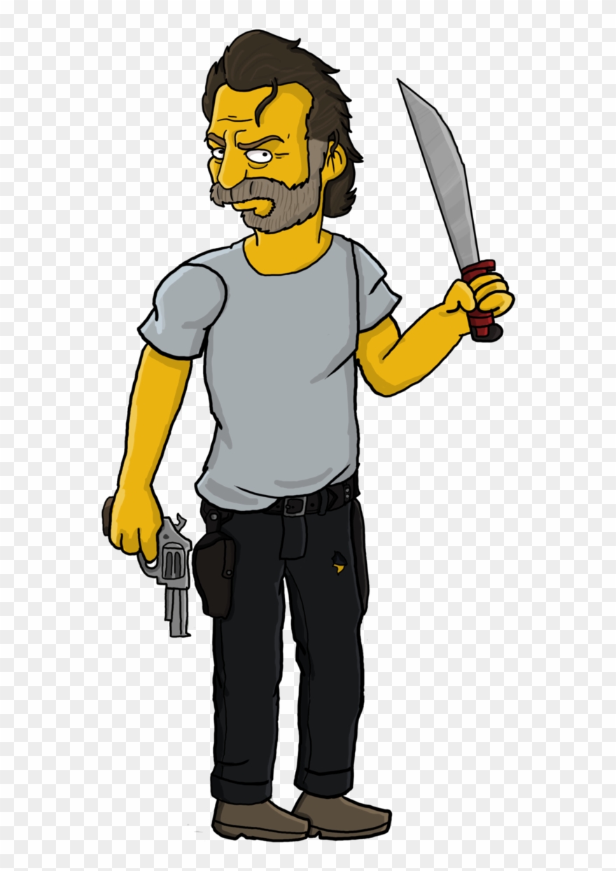 Simpson By Thewalkerprieton On - Rick Grimes Los Simpson Clipart