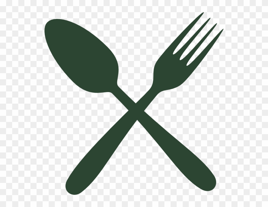 Green Cutlery Clip Art - Spoon And Fork Cross Png Transparent Png