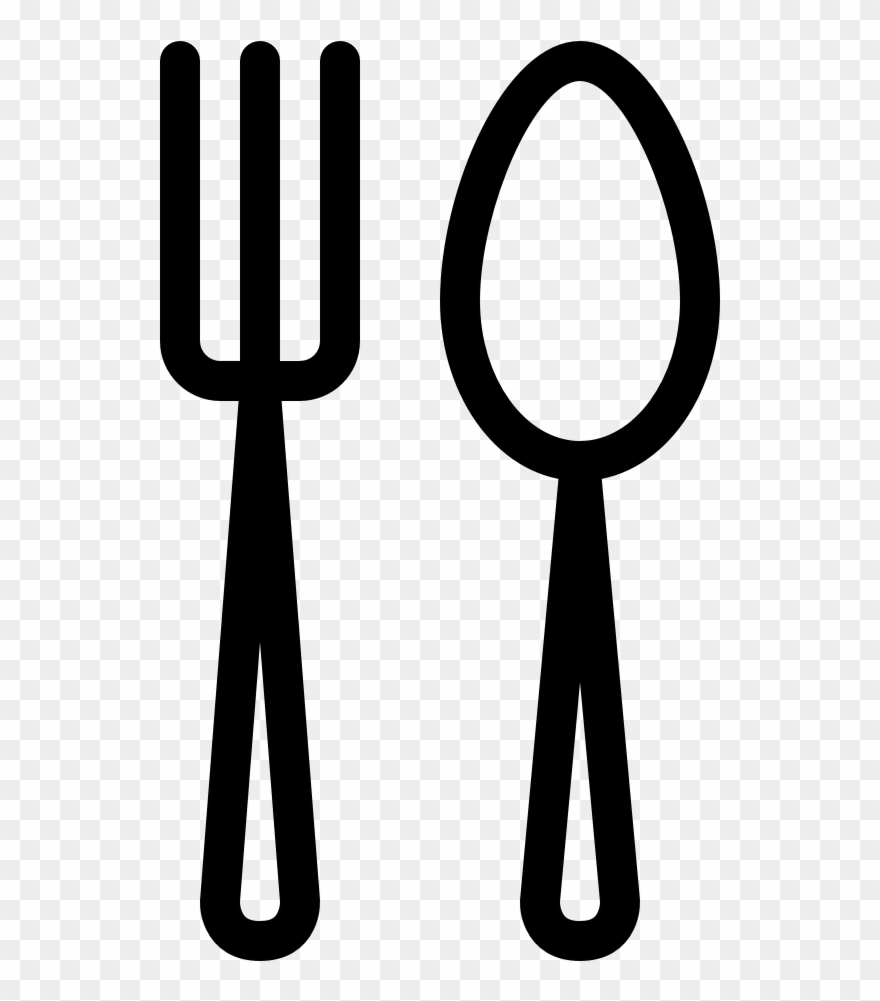Food Utensils Fork Spoon - Spoon And Fork Icon Png Clipart