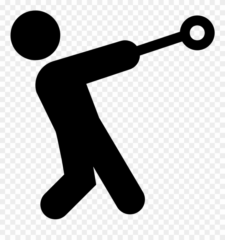 Hammer Throw Filled Icon - Hammer Throw Clipart