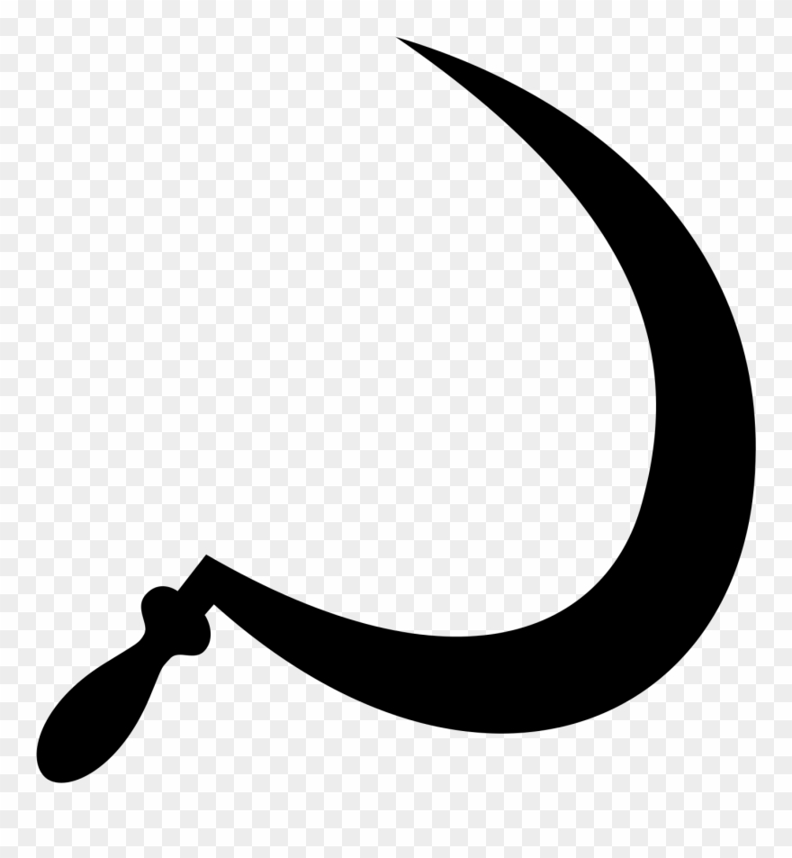 Sickle Without Hammer - Hammer And Sickle Black Clipart