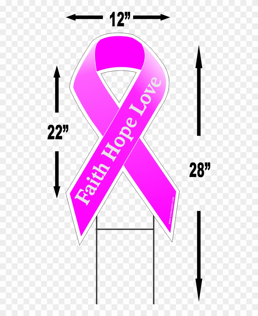 Breast Cancer Faith Love Large X Outdoor - Breast Cancer Survivor Sign Clipart