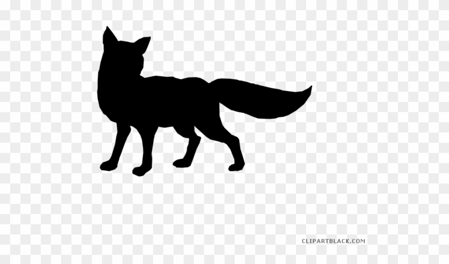 Clipartblack Com Animal Free Black White Images - Black And White Fox Clip Art - Png Download