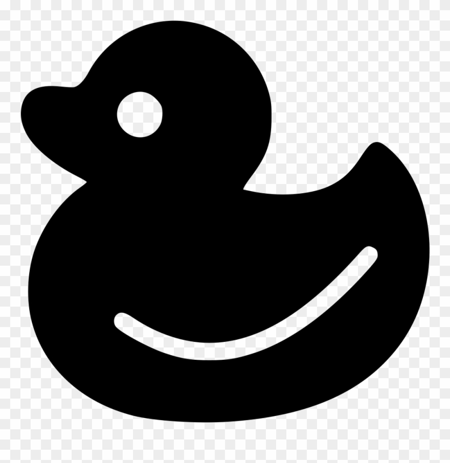 Duck Comments - Black And White Duck Svg File Clipart