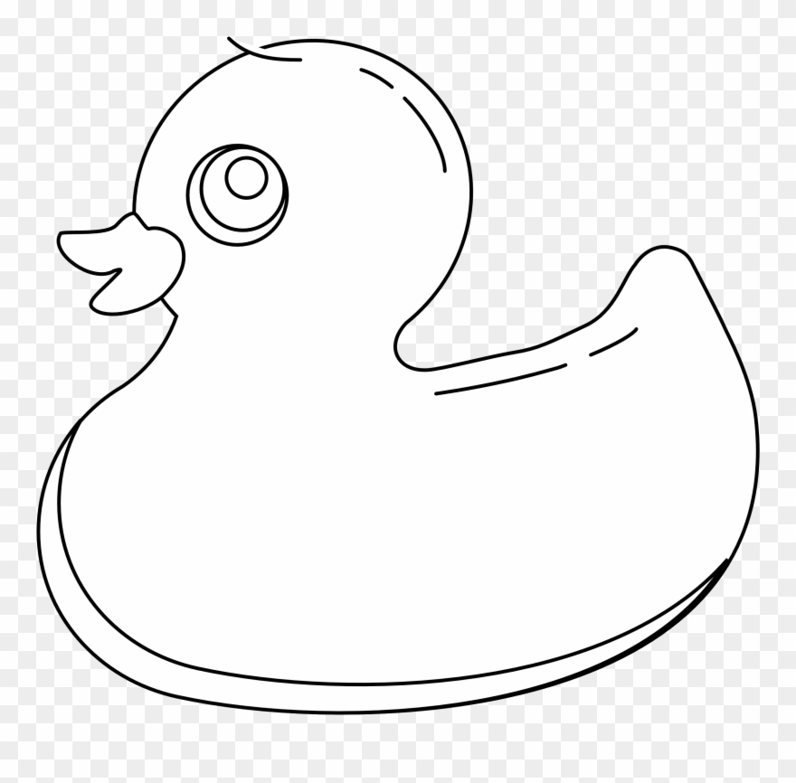 Rubber Ducky Clipart Outline - Rubber Duck Clipart Black And White Transparent - Png Download