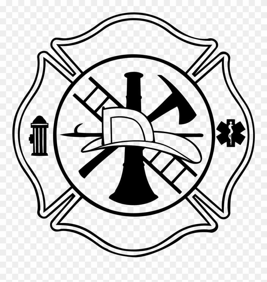 Firfighters - Firefighter Silhouette Plaque Clipart