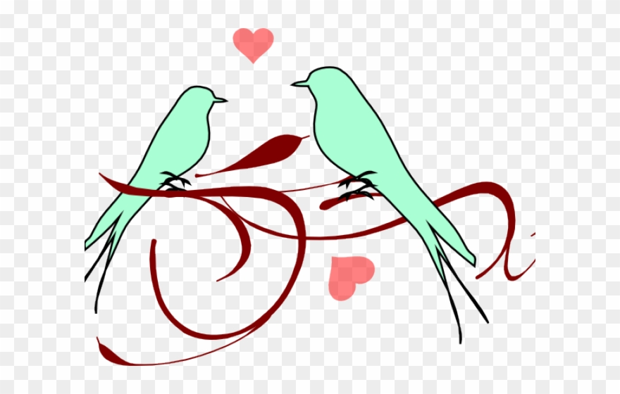Love Birds Clipart Small Bird - Love Wedding Clip Art - Png Download