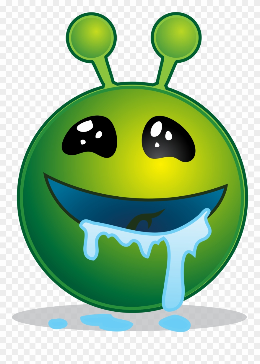 File Smiley Alien Droling Svg Wikimedia Commons - Memes Super Funny Jokes: Volume 2 Clipart