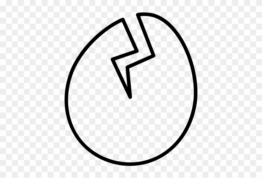 Cracked Egg Rubber Stamp - Rubber Stamping Clipart