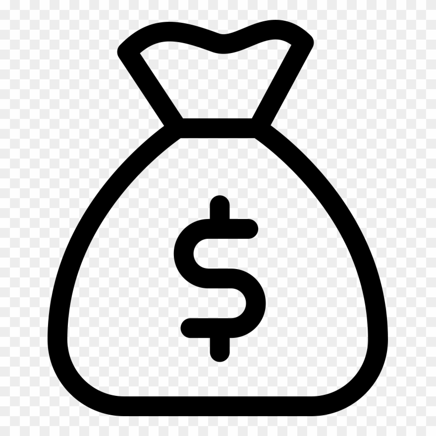 Money Bag Clip Art Bag Clips, Clip Art, Backpacks, - Money Bag Outline Icon - Png Download