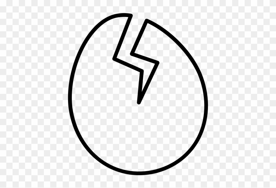 Broken Egg Rubber Stamp - Rubber Stamping Clipart