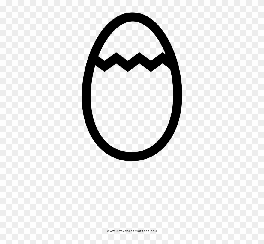 Broken Egg Coloring Page - Circle Clipart