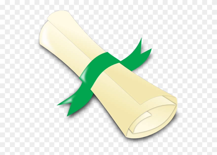 Kelly Green Diploma Clip Art - Green Diploma Clipart - Png Download