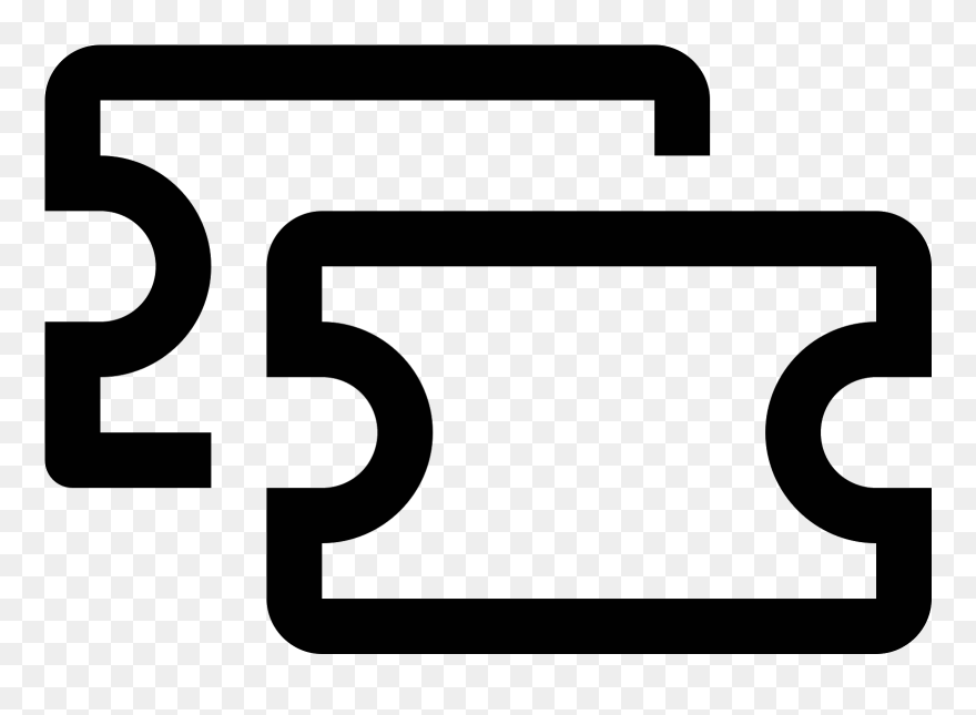 Two Tickets Icon - Graphics Clipart