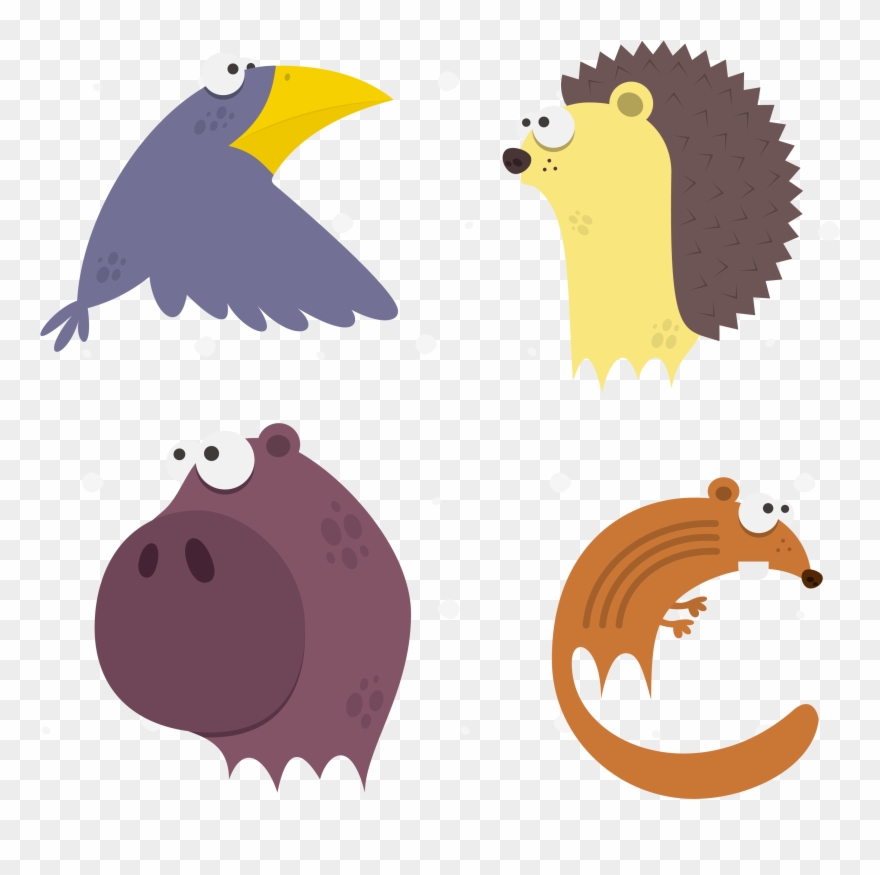 Clip Art Crow Clipart Fox - Cute Animals Vector Png Transparent Png
