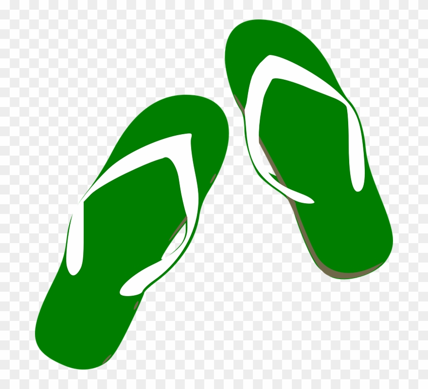 Flip Flops Clip Art Clipart Cliparts For You - Green Flip Flop Clip Art - Png Download