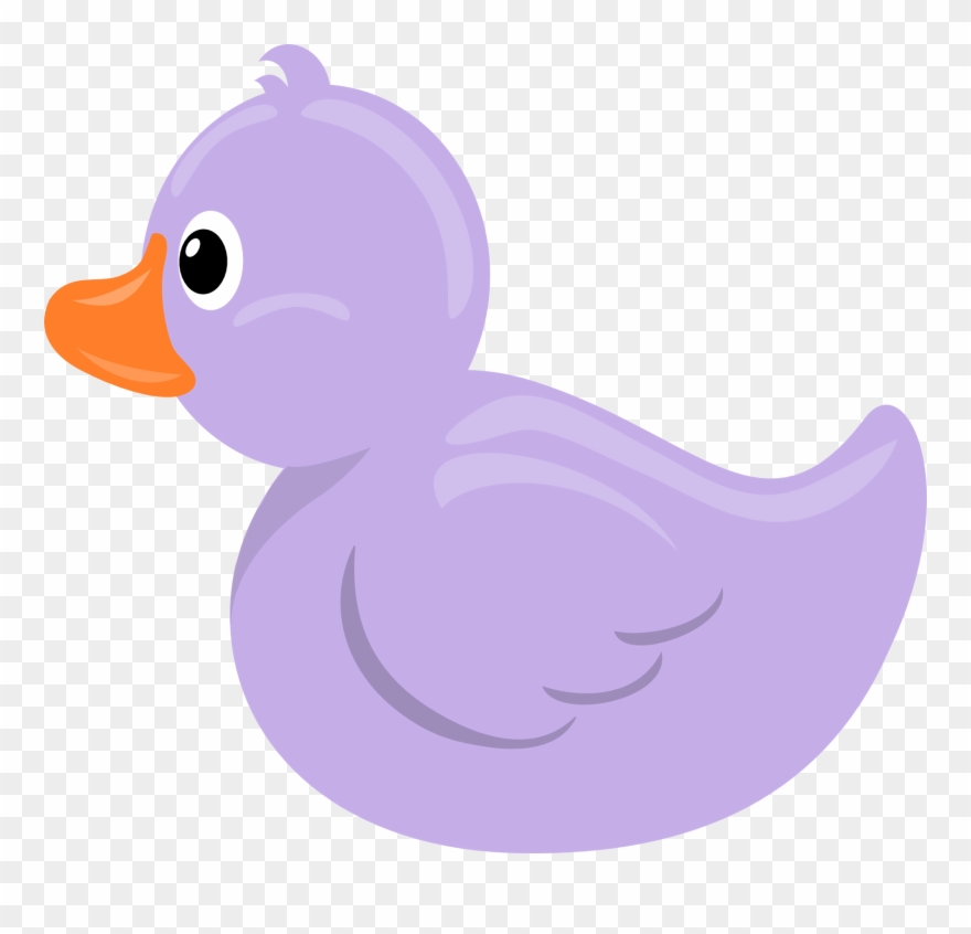 Rubber Duck Lavender - Orange Rubber Duck Clipart - Png Download