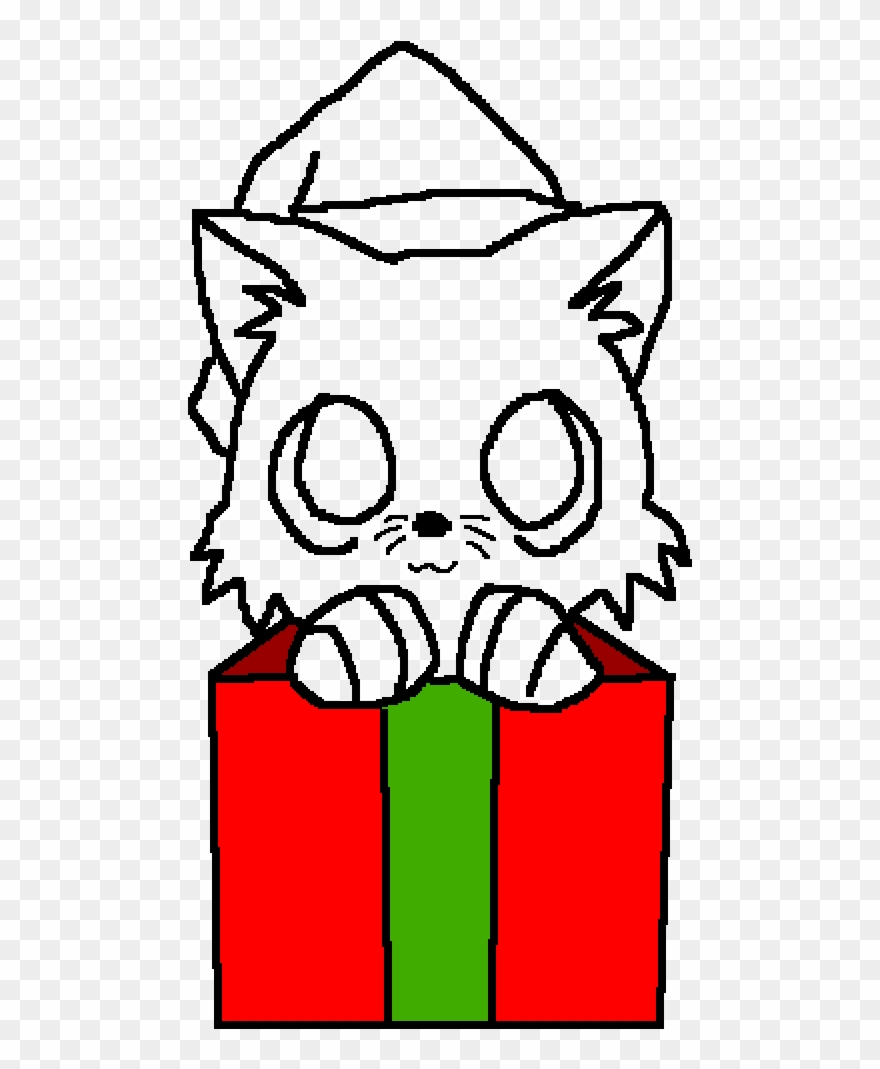 Christmas Cat Base - Red Transparent Cat Base Clipart