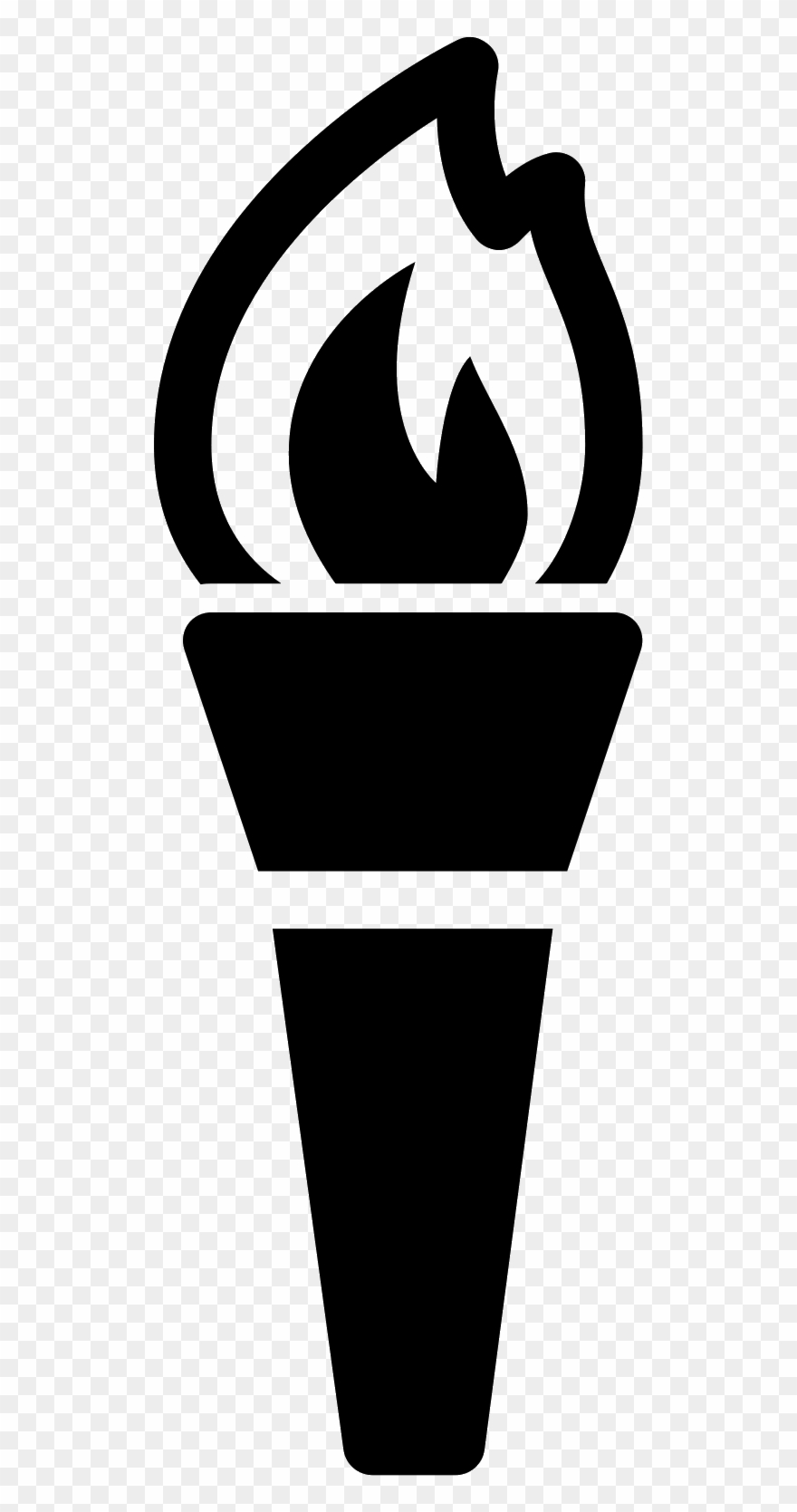 Olympic Torch Filled Icon - Logo De Antorcha Olimpica Clipart