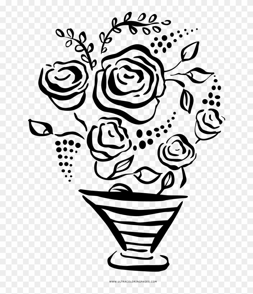 Bouquet Coloring Page - Soy Ice Cream Clipart