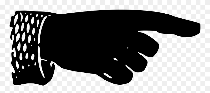 Victorian Pointing Hand - Vintage Pointing Hand Clipart