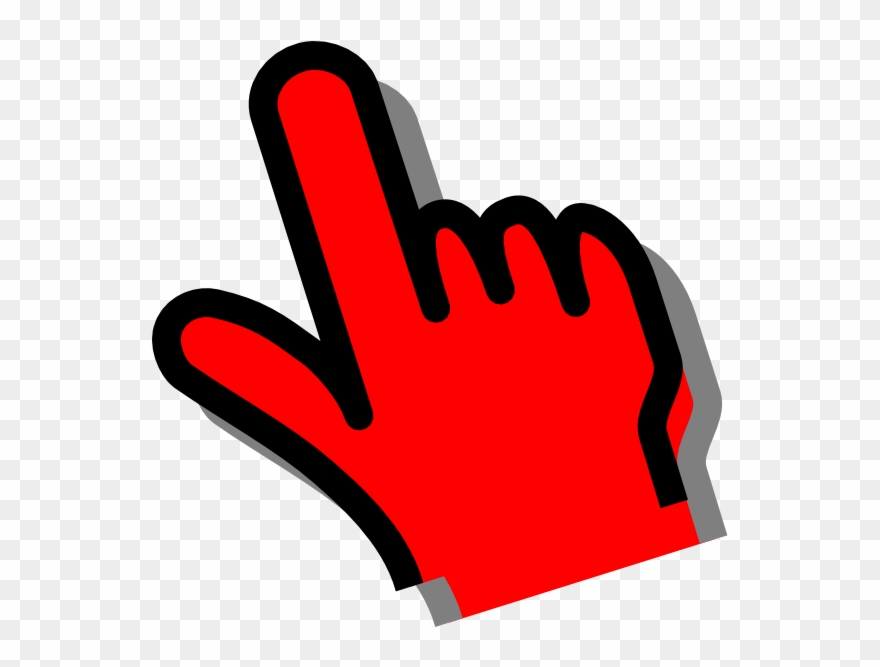 Hand Clip Art At Clker Com Vector - Red Hand Cursor Png Transparent Png