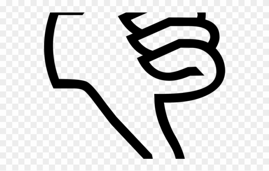 Mood Clipart Thumb Down - Thumbs Down Black And White - Png Download