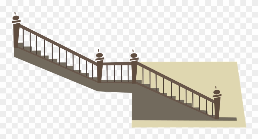 Clipart - Stairs In House Cartoon - Png Download