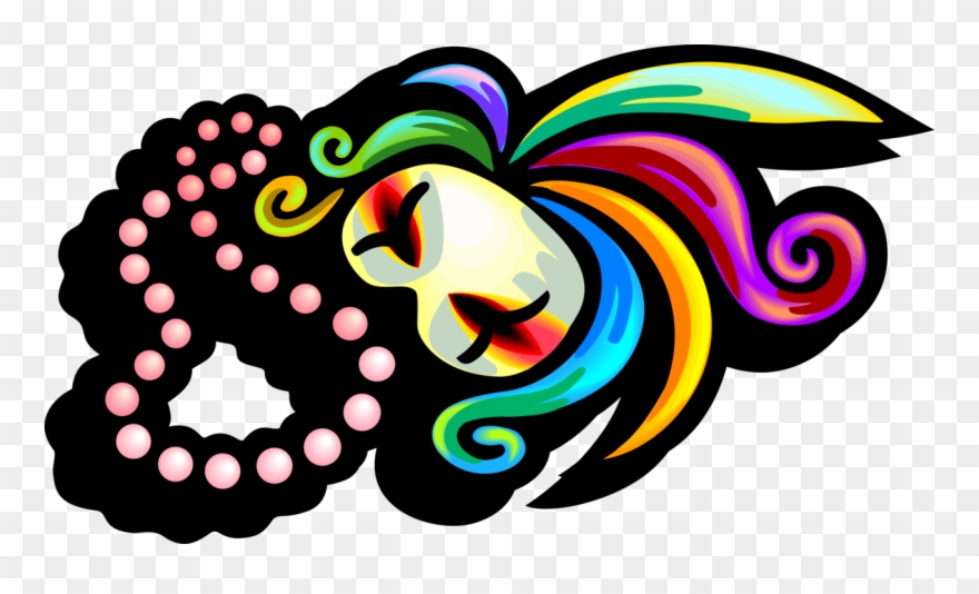 Vector Illustration Of New Orleans Mardi Gras, Shrove - Mardis Gras Ukulele Karte Clipart