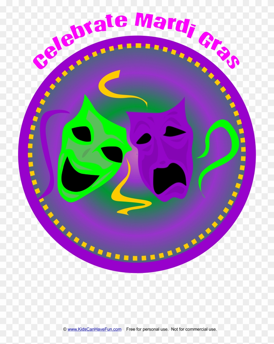 Celebrate Mardi Gras Poster - Emblem Clipart
