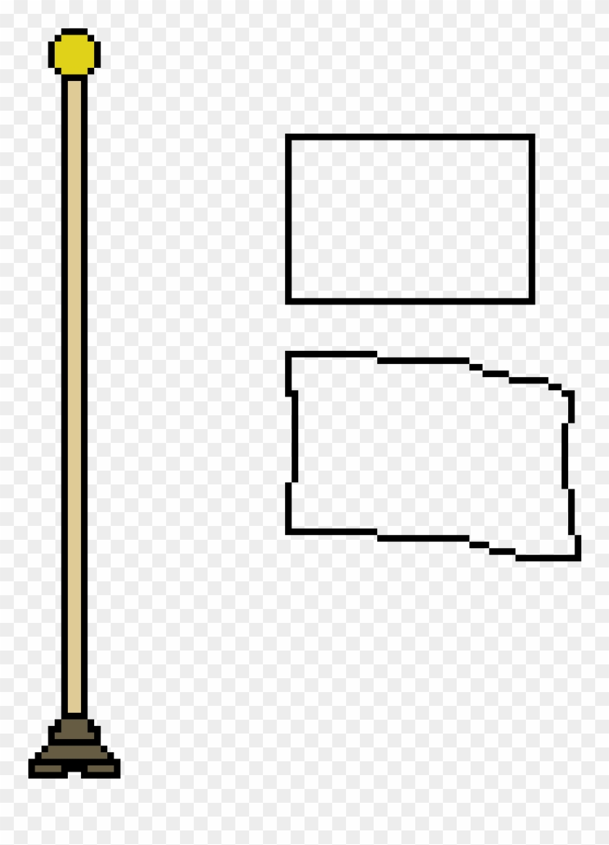 Flag Pole - Flag With Pole Pixel Clipart