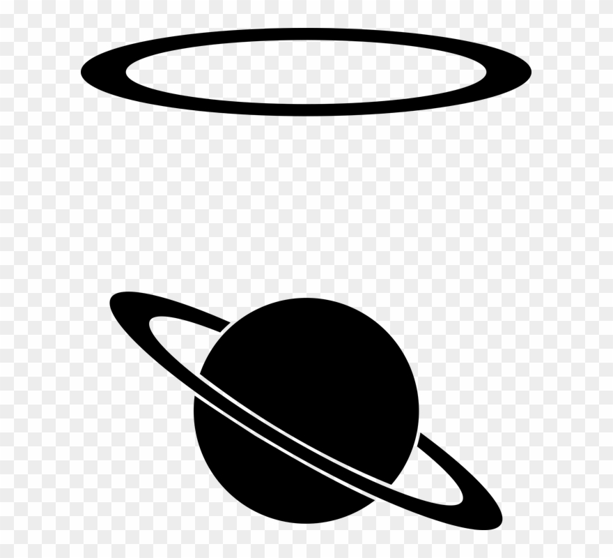 Astronomical Astronomy Celestial Gas Giant Planet - Saturno Silueta Clipart