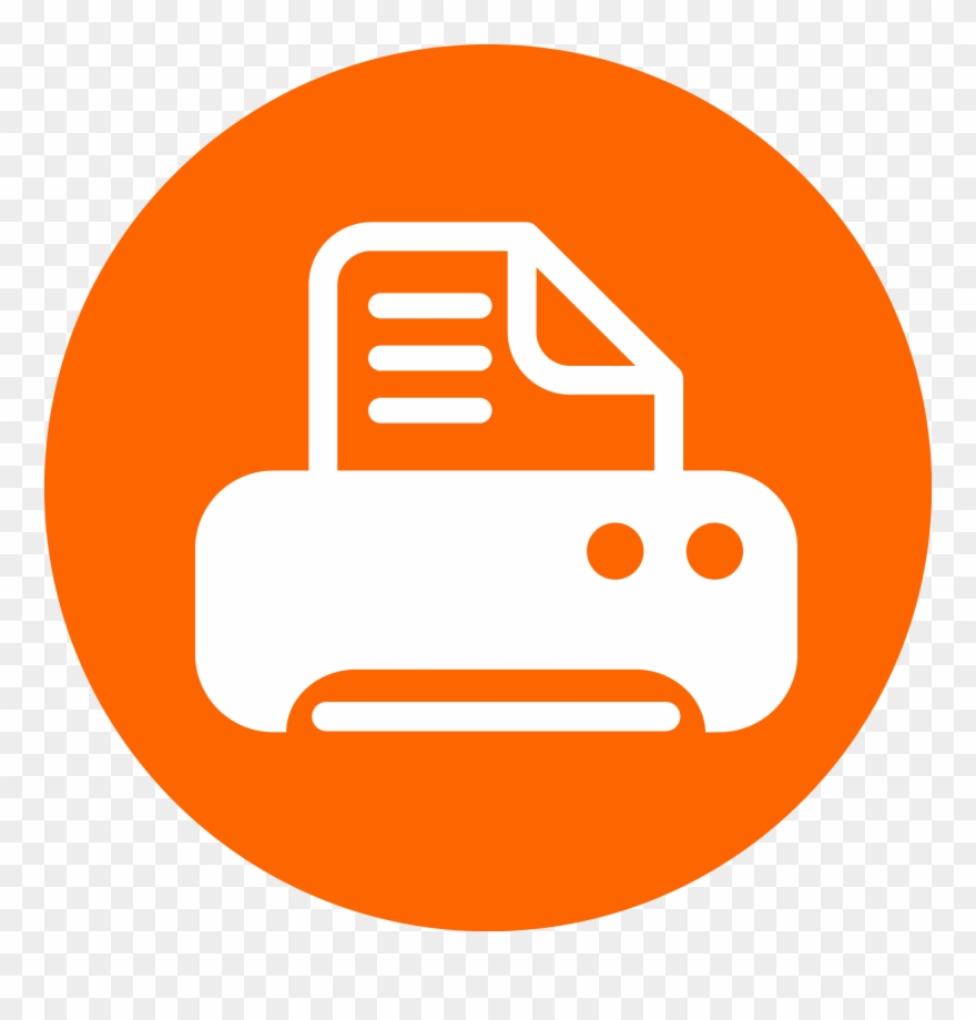 Pin On Pinterest - Print Icon Png Orange Clipart