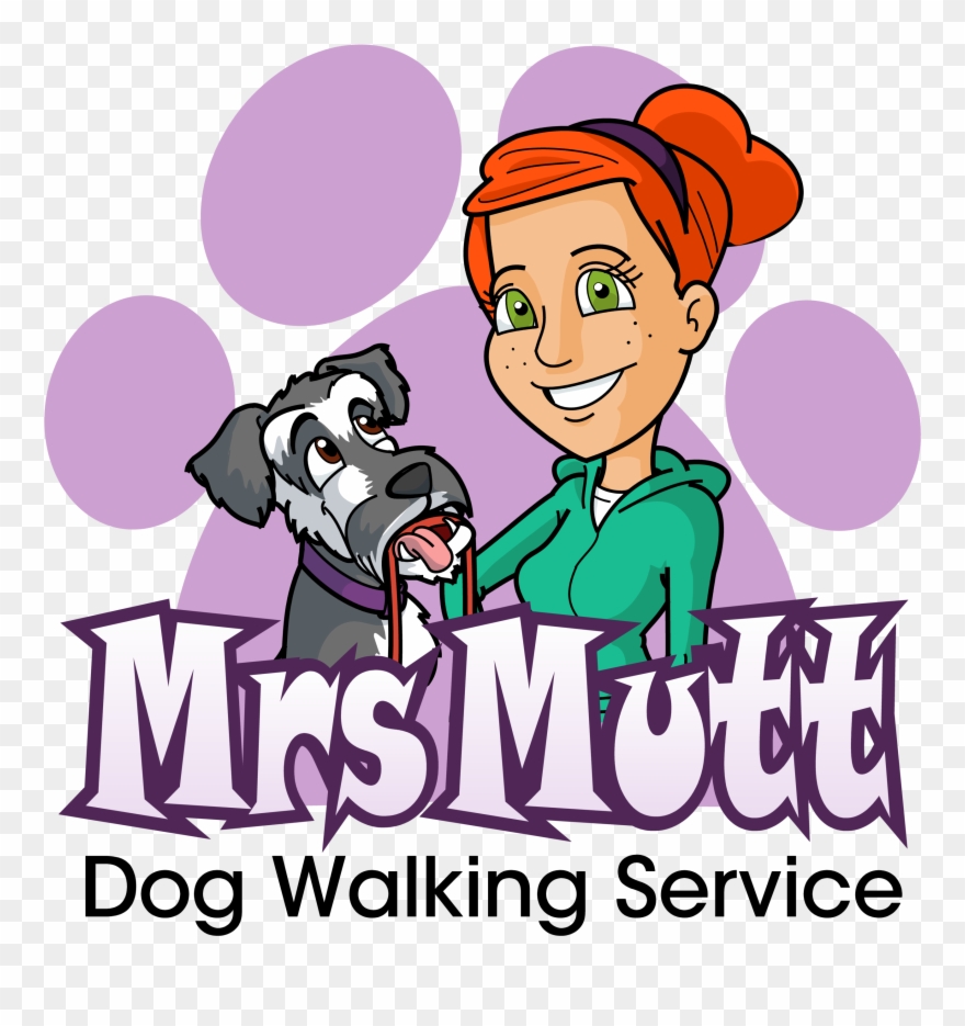 Mrs Mutt Dog Walking Service Clipart