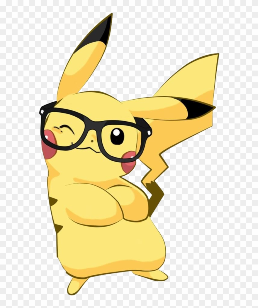 Pikachu Pokemon Cute Animal Cool Yellow Pika Manga - Pikachu Hipster Clipart